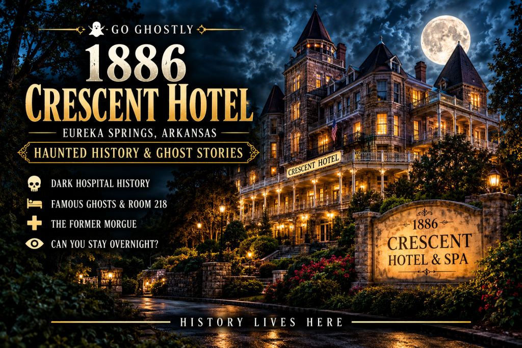 AI-created atmospheric cover illustration for 1886 Crescent Hotel