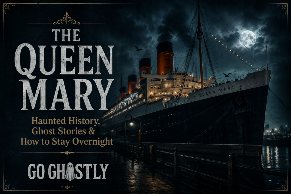 AI-created atmospheric cover illustration for The Queen Mary