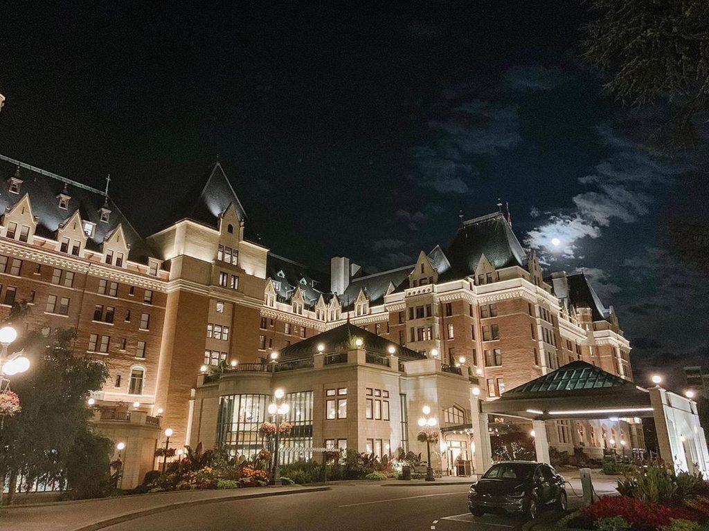 Fairmont Empress Hotel overlooking the Inner Harbour in Victoria British Columbia