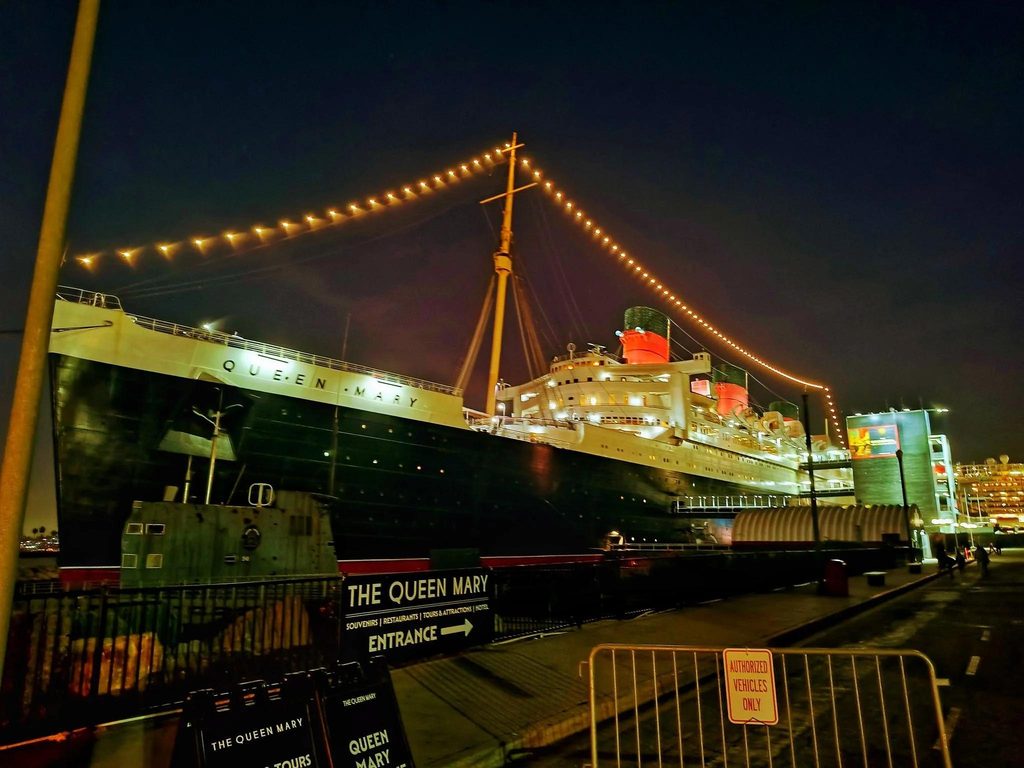 RMS Queen Mary docked in Long Beach California