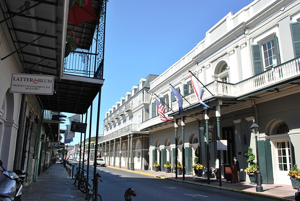Exterior of the Bourbon Orleans Hotel in the New Orleans French Quarter