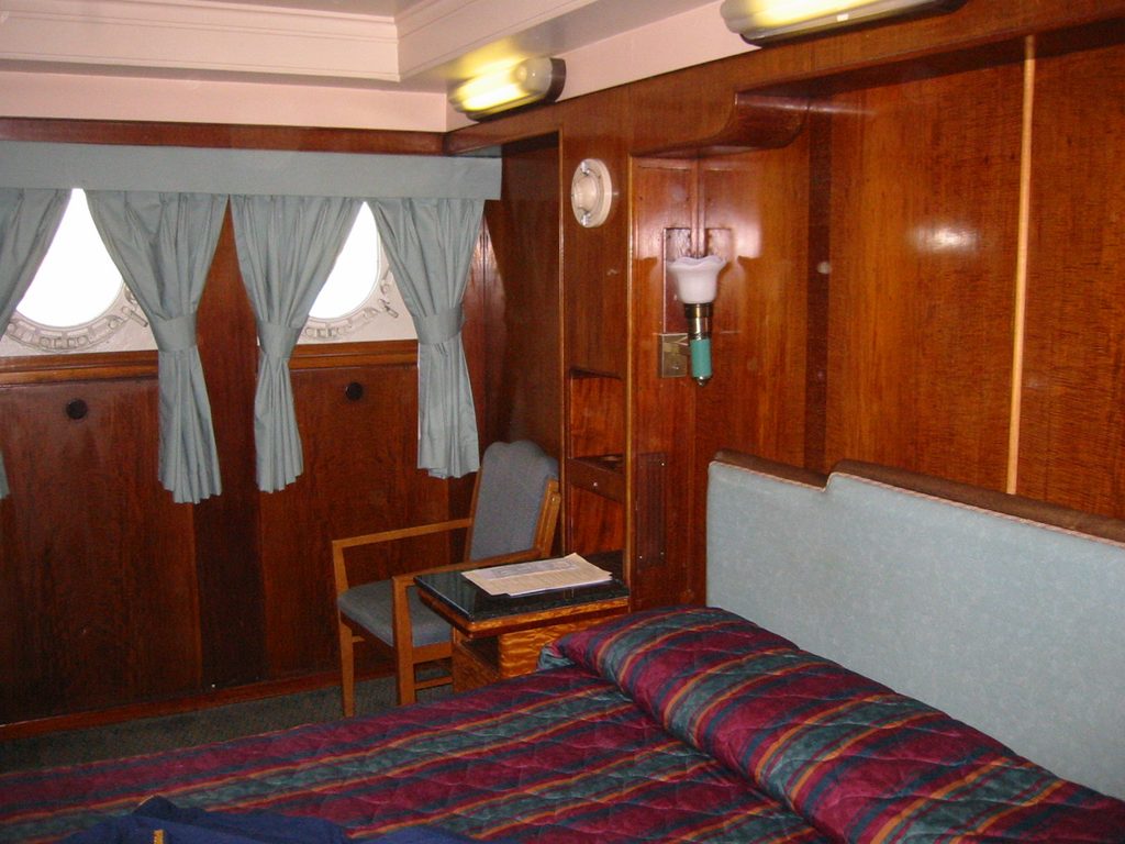 Historic cabin aboard the Queen Mary in Long Beach California