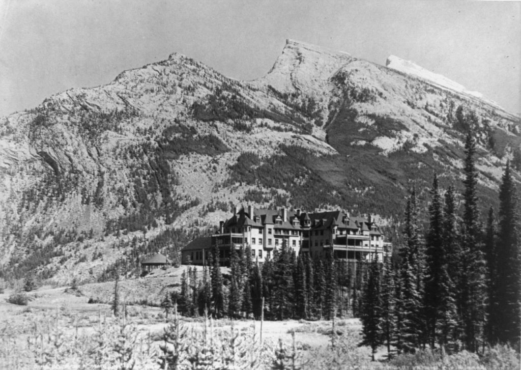 Historic Banff Springs Hotel in Banff Alberta in 1902