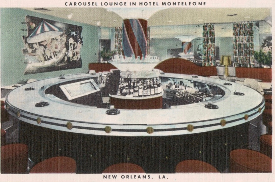 Historic Carousel Lounge inside Hotel Monteleone in New Orleans in the 1950s