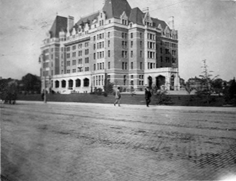 Historic Fairmont Empress Hotel in Victoria British Columbia in the early 1900s