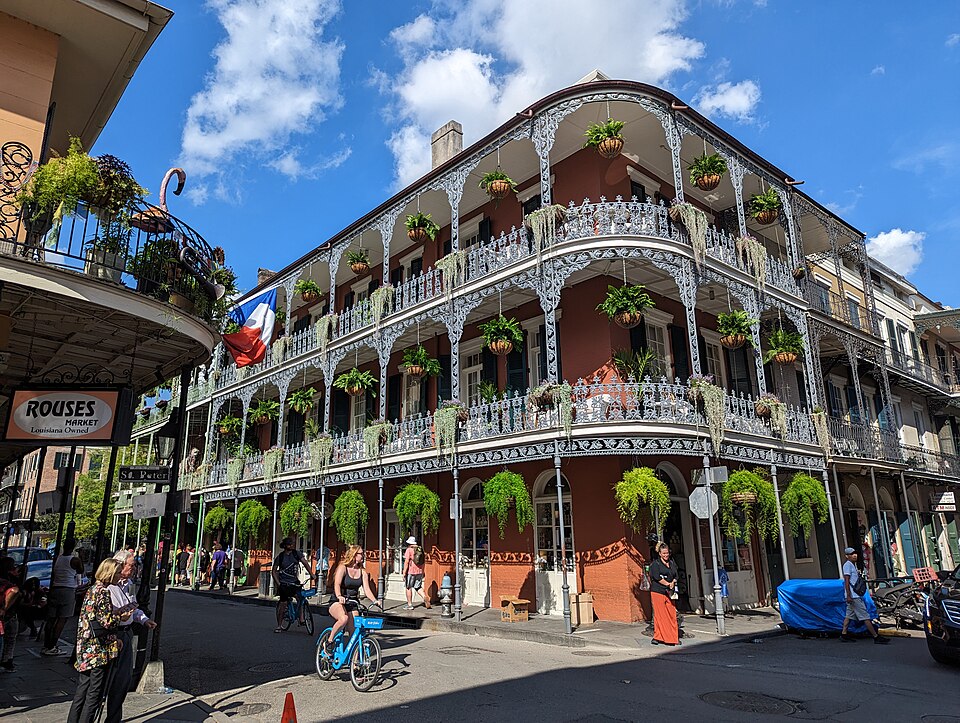 Historic balconies in the French Quarter of New Orleans