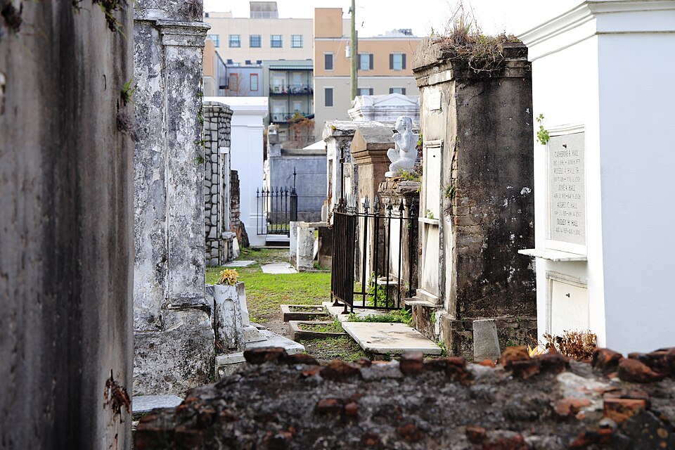 Historic above-ground tombs in St. Louis Cemetery No. 1 in New Orleans