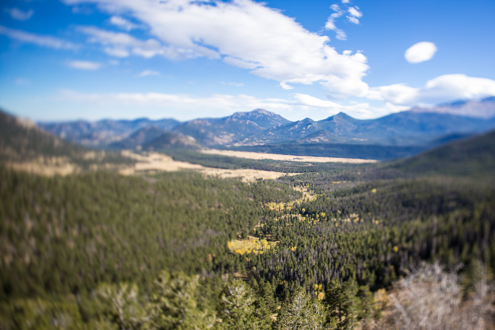 Longs Peak seen from Trail Ridge Road in autumn