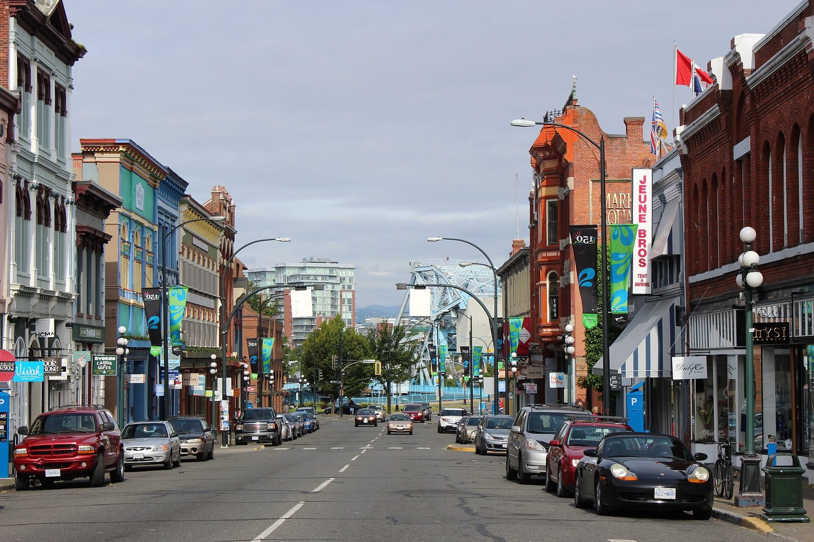 Johnson Street in downtown Victoria, British Columbia